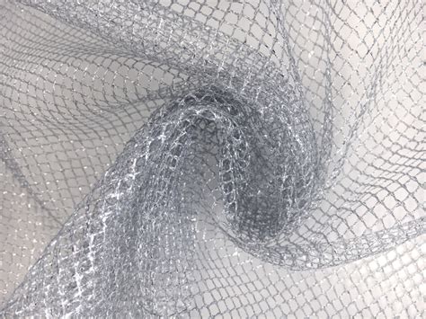 silver metal mesh fabric|metallic deco mesh.